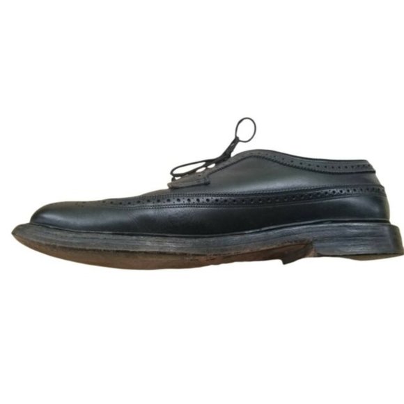 VTG FLORSHEIM ROYAL IMPERIAL Men\'s V-Cleat Black Wing Tips Size 9.5 D Medium main image 8